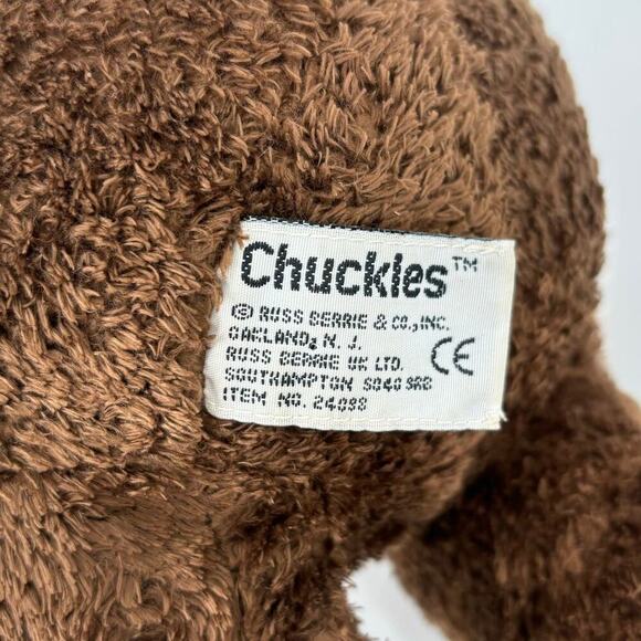 Russ Chuckles Ape Plush Brown 14 Inch Chimp Monkey Stuffed Animal Toy - Picture 6 of 9